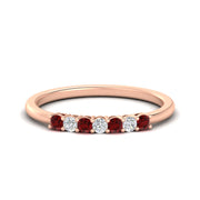 0.25-carat-round-ruby-7-stone-wedding-band-in-rose-gold-FD8008B7GRUDR-0.25CT-NL-RG